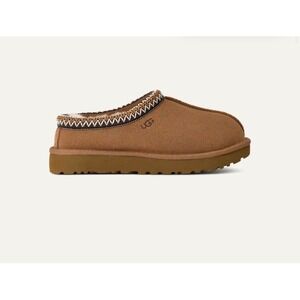 UGG Tasman Slippers Chestnut Suede Shearling Lined Size 8